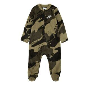 NIKE BABY Boys FOOTED Fleece SLEEP n PLAY Camo Print Neutral Olive 6 Months INF